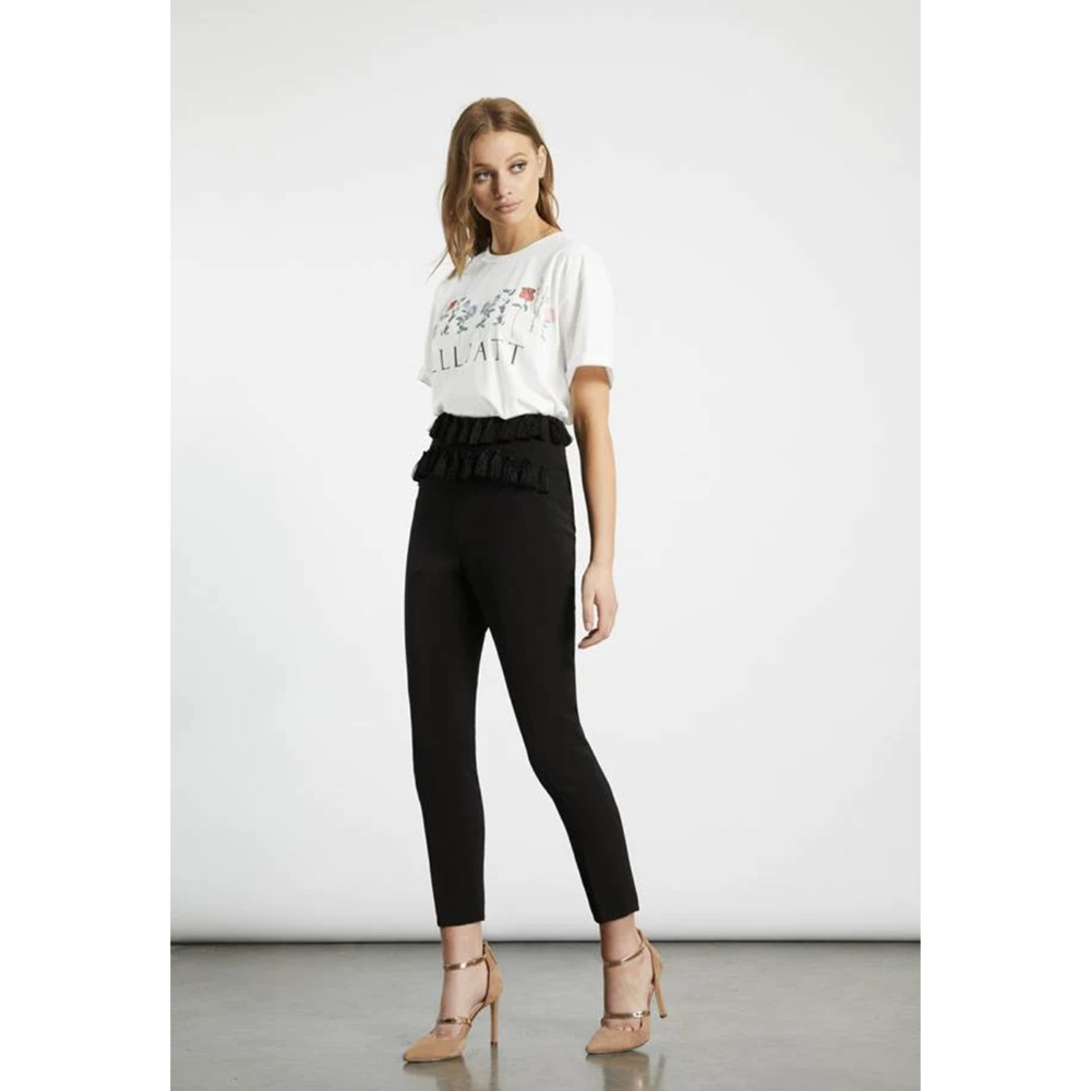 Elliatt Black Ruffle Waist Trousers